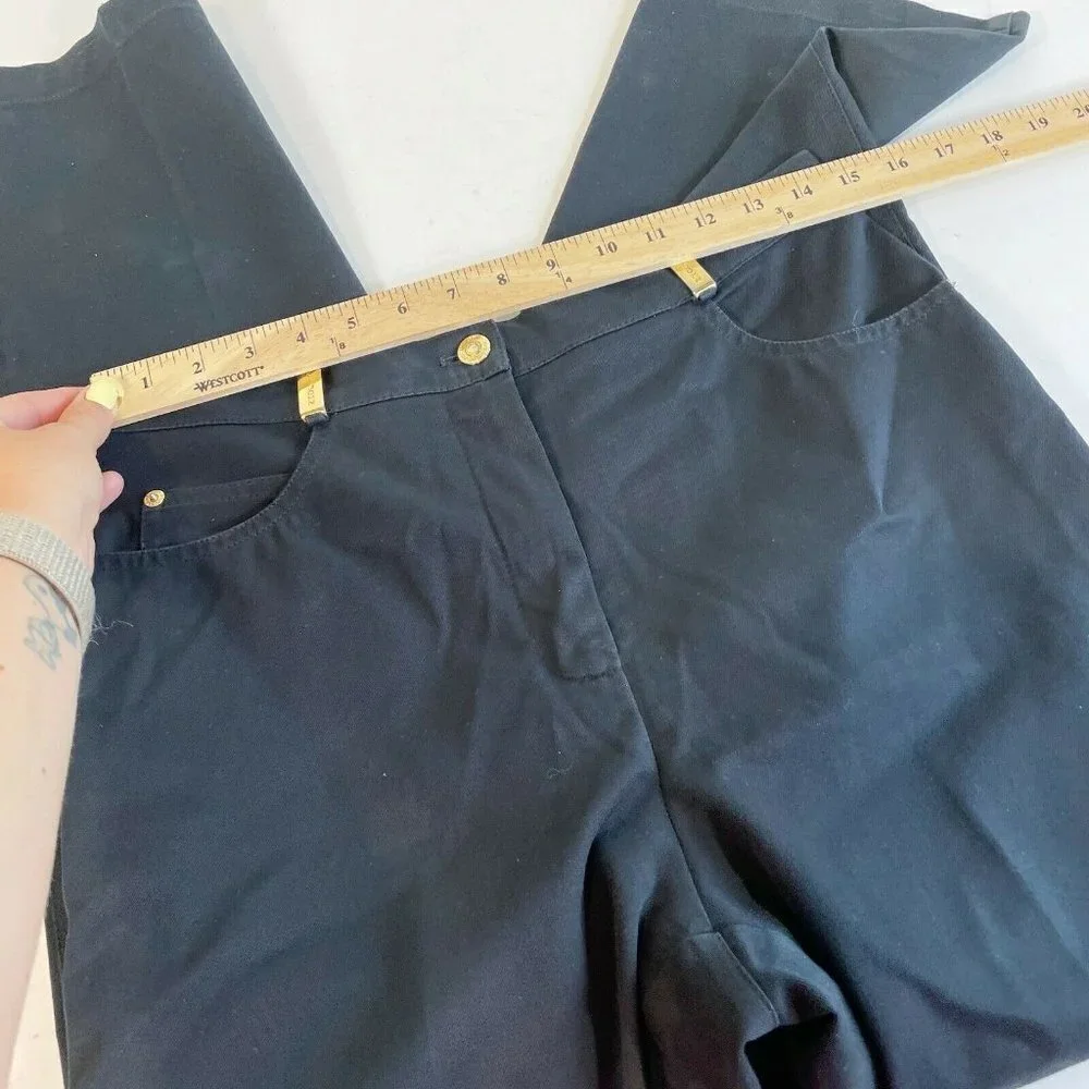 St. John by Marie Gray Womens Dress Pants‎ Trouser Black Sz 6 High Rise Straight - Picture 8 of 10